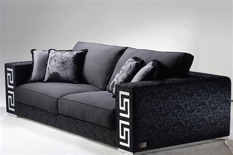 versace sofa black|versace living room sofa set.